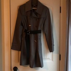 Grey all weather trench coat